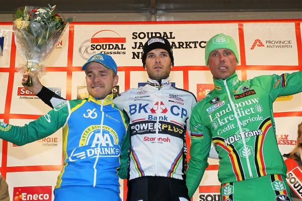 The podium in Niel: Bart Aernouts, Niels Albert and Sven Nys