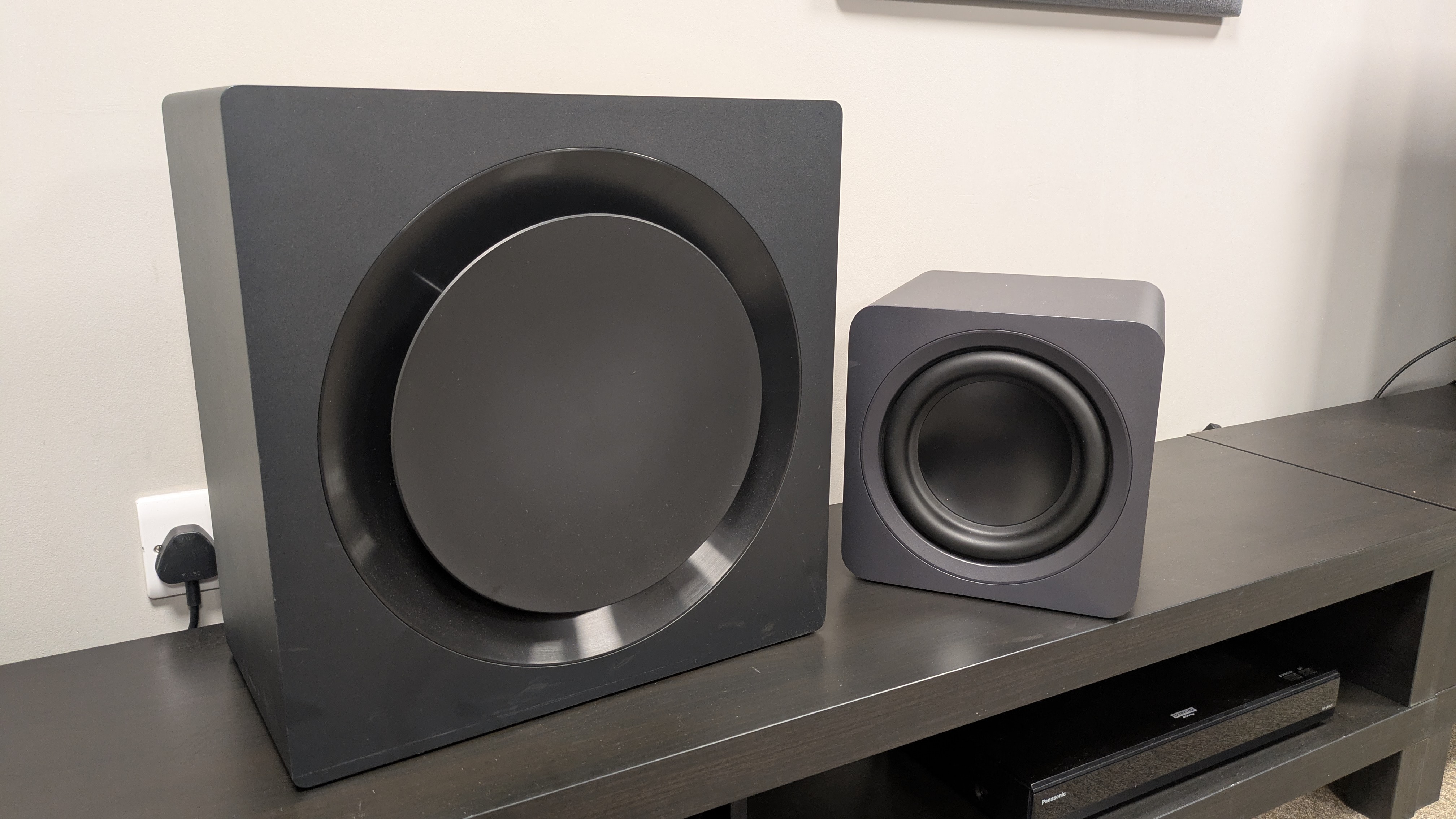 Samsung HW-Q990C (left) and Samsung HW-Q990F (right) subwoofers