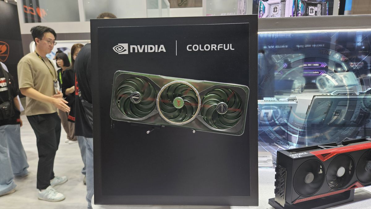 A Doom: The Dark Ages-branded PC component at Computex 2025