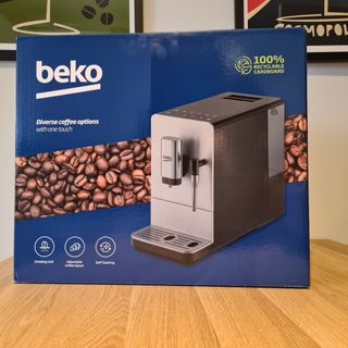 Beko CEG5311X Bean to Cup box on wooden table
