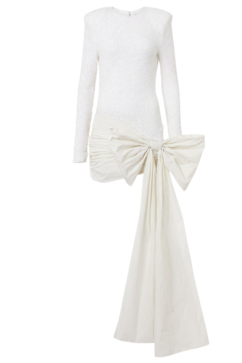 Bridal Bow-Detail Sequined Minidress