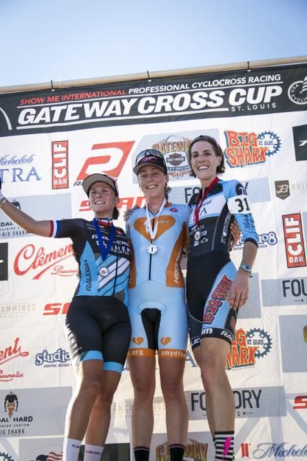 The women's podium