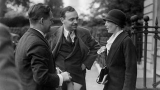 Amelia Earhart outside the American ambassador's house. In 1932. she became the first woman to fly solo across the Atlantic in the record time of 13 hours 30 minutes.