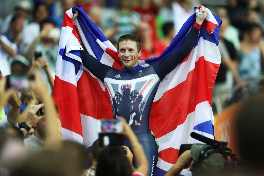 Jason Kenny (Great Britain) wins the Olympic men's sprint gold medal