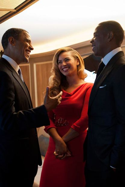 Beyonce, Jay-Z and Barack Obama