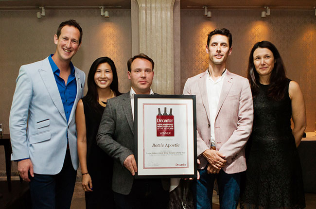 Bottle Apostle, Decanter Retailer Awards 2015