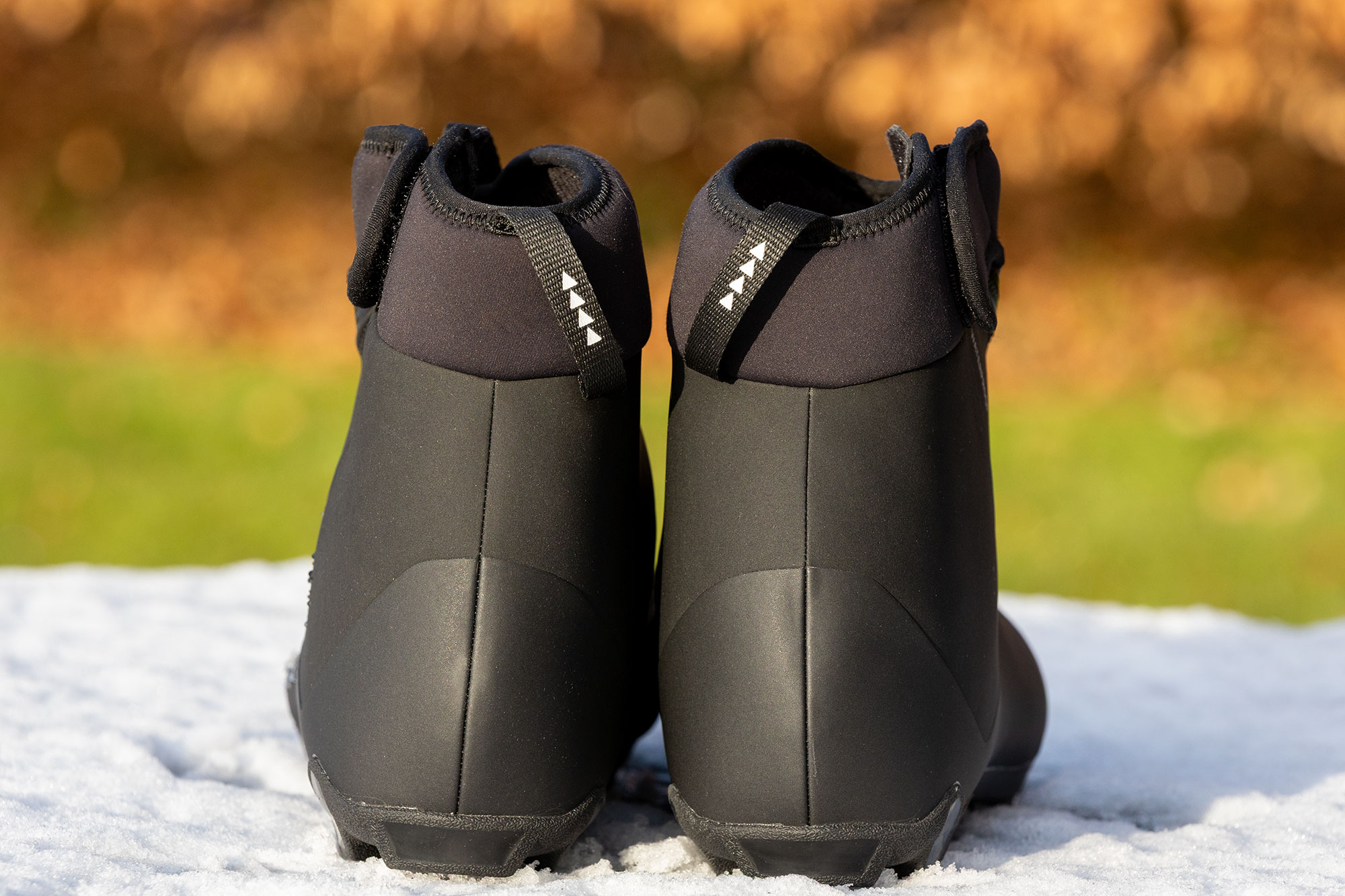 Sidi Nubes, pictured from the rear, showing reinforced heel cups and webbing pull straps