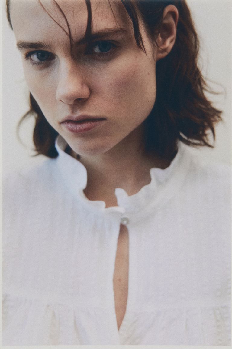 Seersucker Popover Blouse
