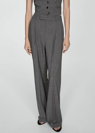 Pinstripe Suit Trousers