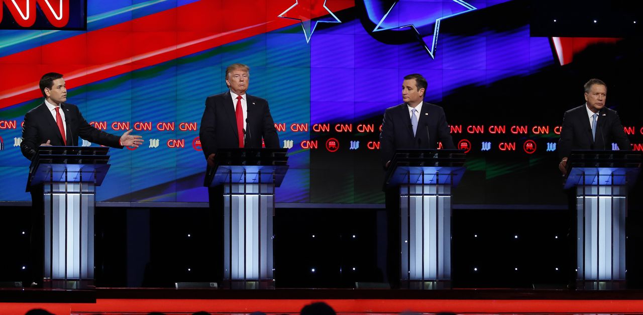 Trump, Rubio, and Cruz spar.