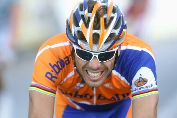 Oscar Freire Gomez (Rabobank) shows the strain after a hard fought win.