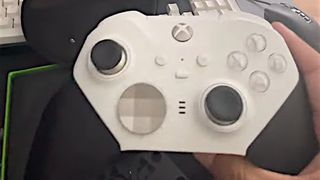 An Xbox Elite Controller Series 2 in white