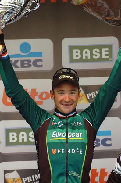 Thomas Voeckler (Europcar) on the podium