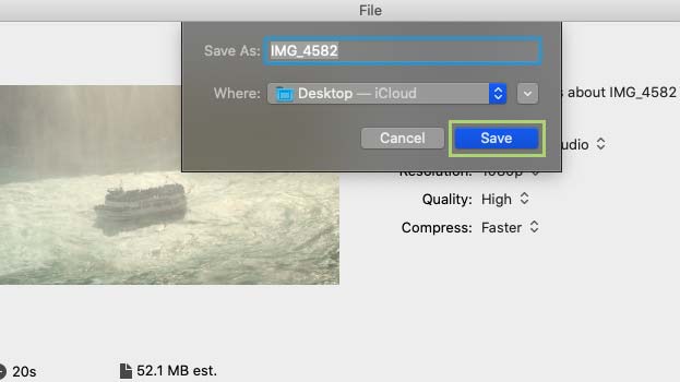 How to convert a MOV file to mp4 on macOS