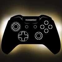Personalisierbare Controller Lampe aus Holz