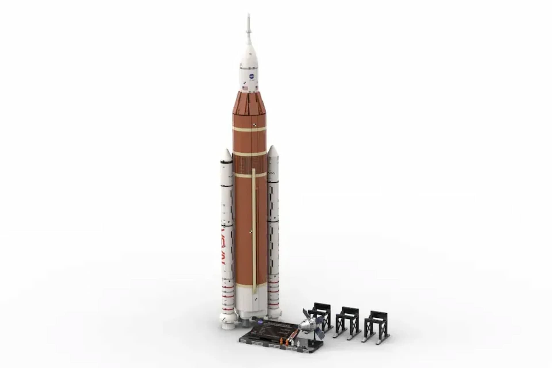 Concept images of the Lego Ideas submission, NASA SLS To the Moon and Mars