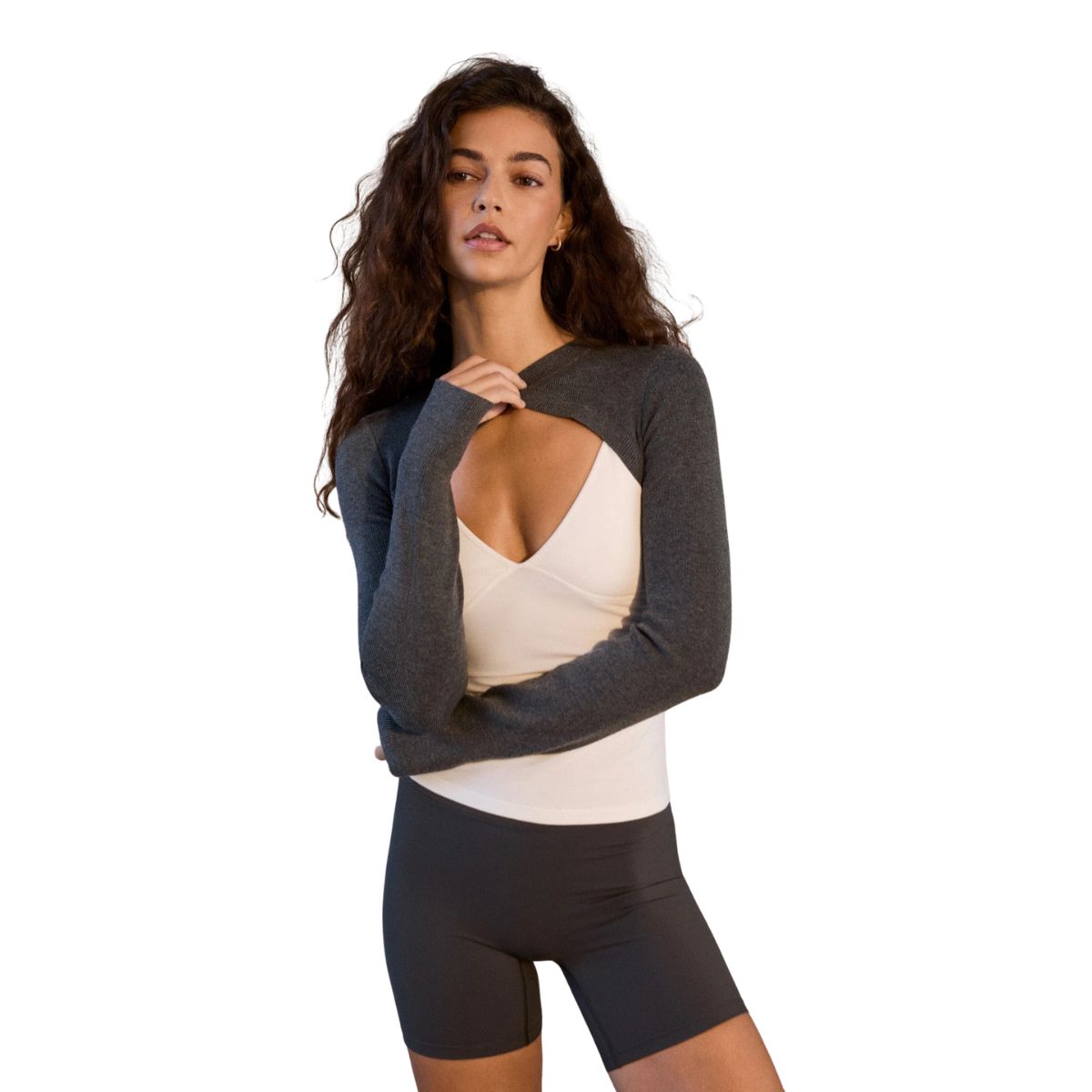 Knit Bolero - Graphite Grey