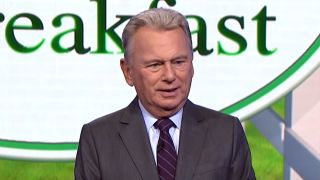 Pat Sajak talking to contestant on Wheel of Fortune