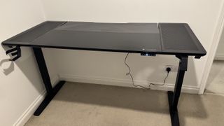 Thunder X3 Lab-X gaming desk in a living room