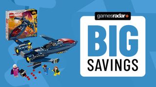 Deals image for Lego X-Men X-Jet reading "Big Savings"
