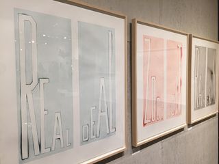 Real Deal,  Zoot Suit and Rain Gain – a trio of colour flat bite etchings from pop icon Ed Ruscha at Crown Point Press