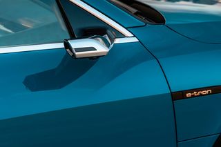 Audi e-Tron logo with side mirror