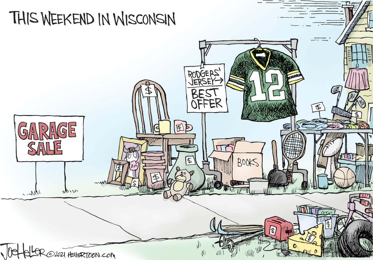 Editorial Cartoon U.S. aaron rodgers green bay packers