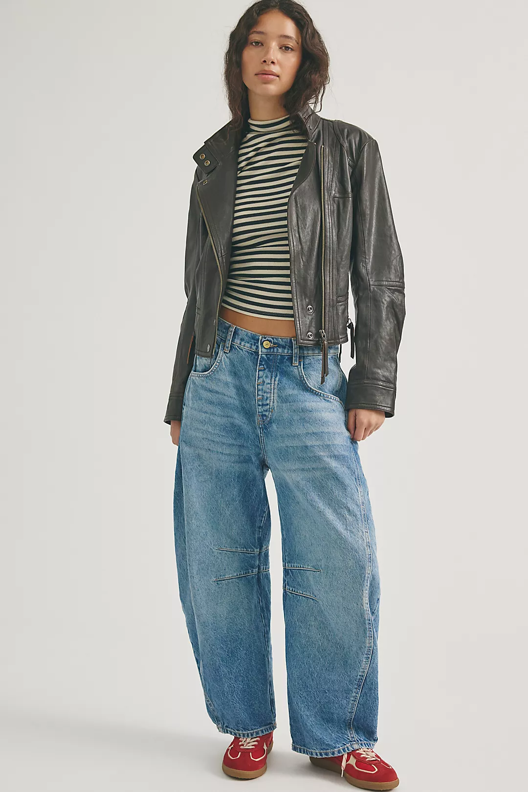 Free People, We the Free Good Luck Mid-Rise Barrel Jeans
