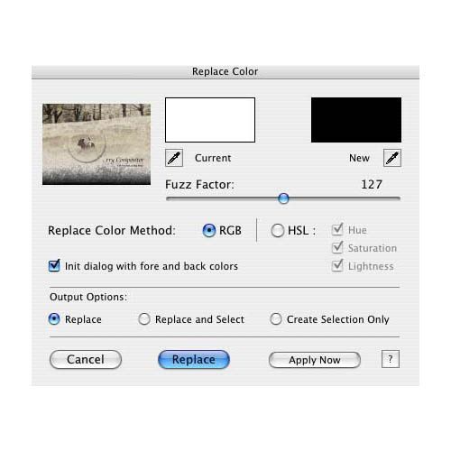 Compositor image: You can use this toolbox to replace the colors in your photos.