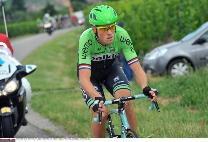 Lars Boom (Belkin) tried a solo attack from the breakaway to no avail