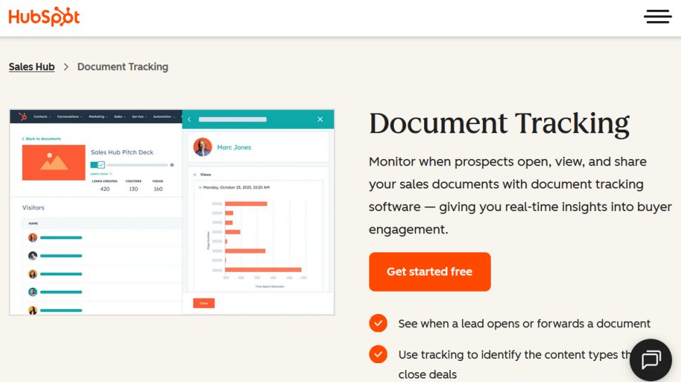 HubSpot website screenshot (November 2025).