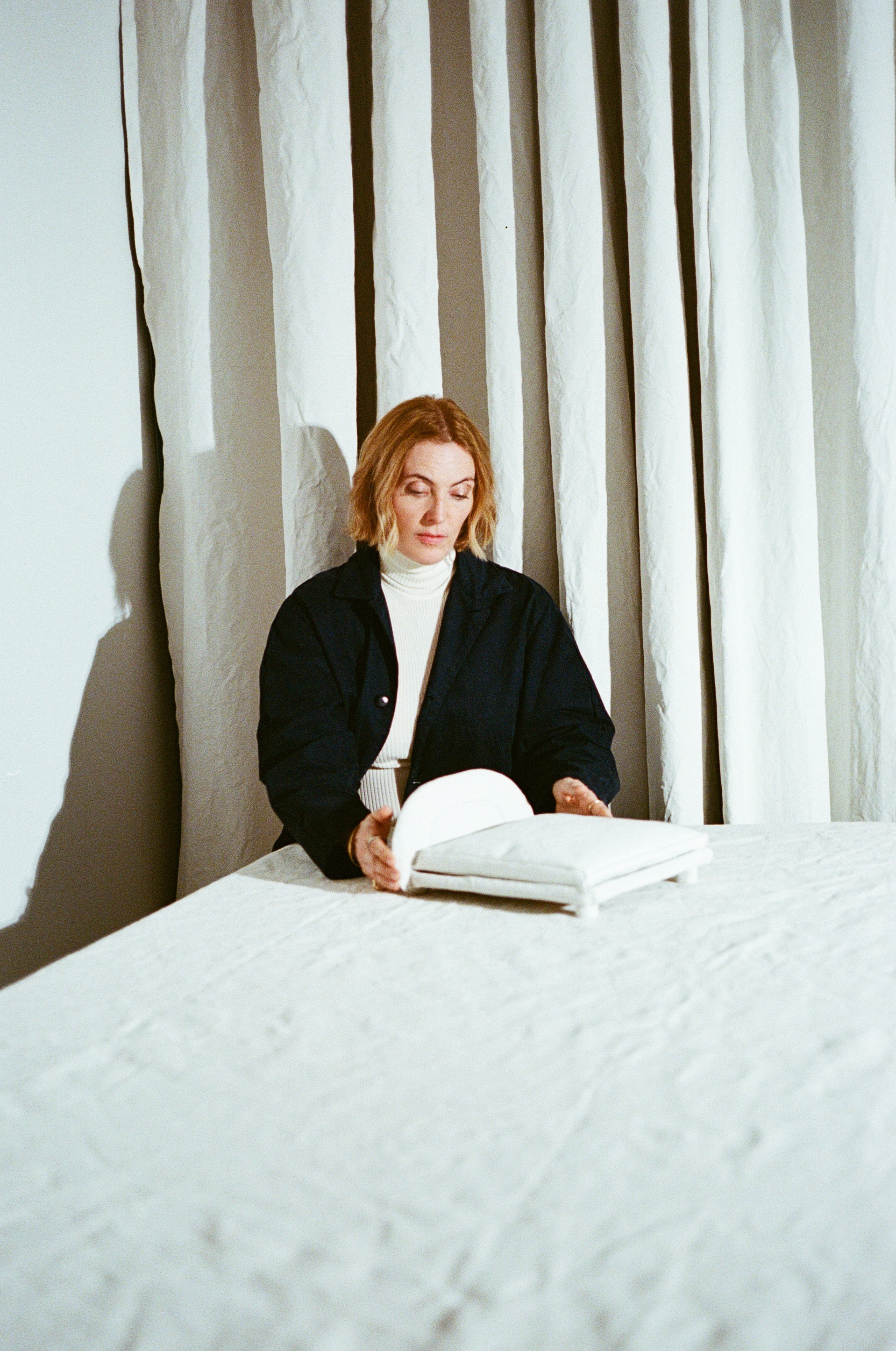 Poltrona Frau bed by Faye Toogood - work in progress shots