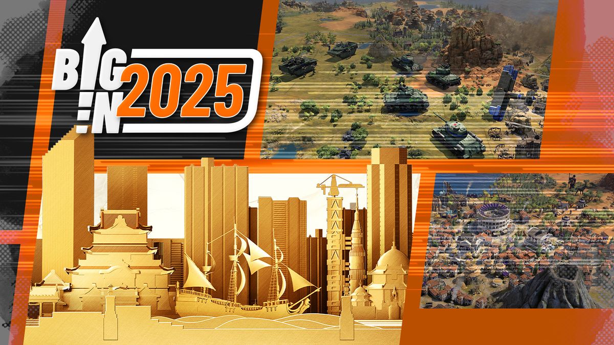 A Big In 2025 poster with screenshots of Civilization 7