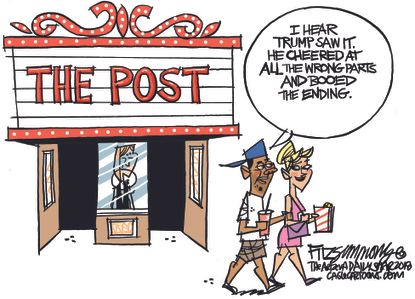 Political cartoon U.S. Trump The Post news media
