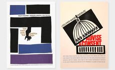 Left and right film posters designed by Saul Bass