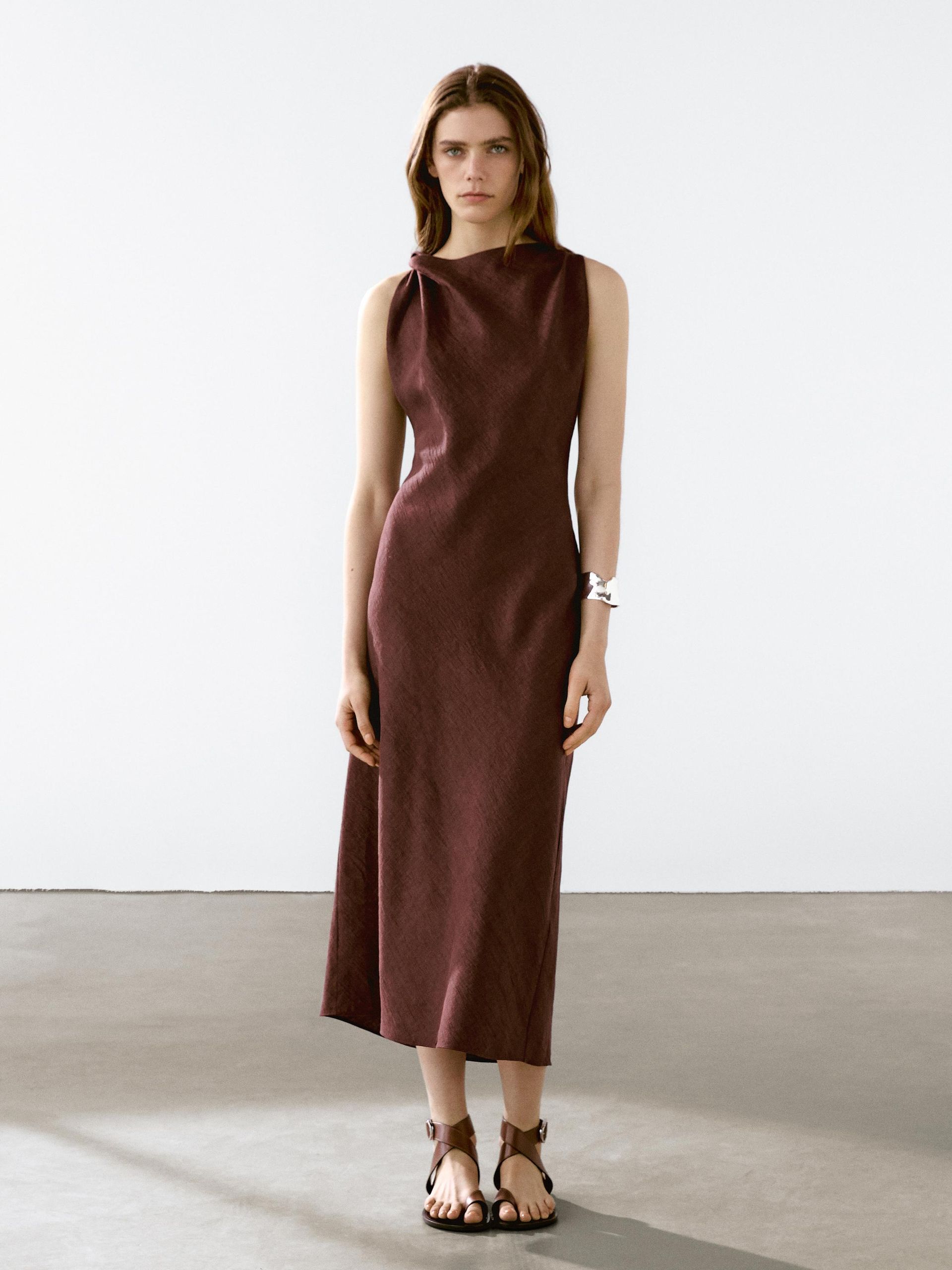 Massimo Dutti, Long Halter Dress