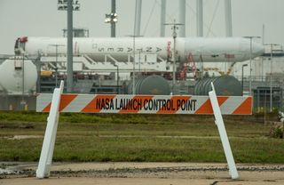 Antares Rocket on Launch Pad with Barricade
