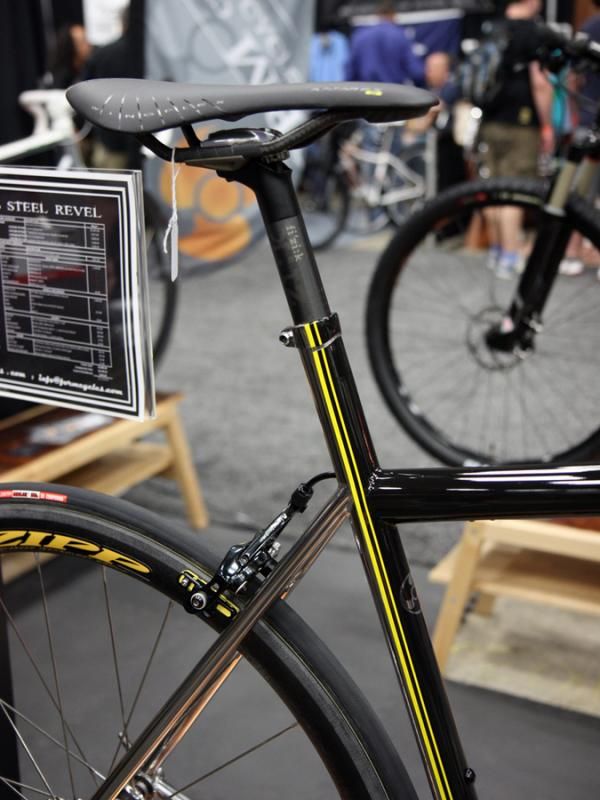 Extended seat tubes as seen on this Form Cycles road bike seem to be gaining in popularity.