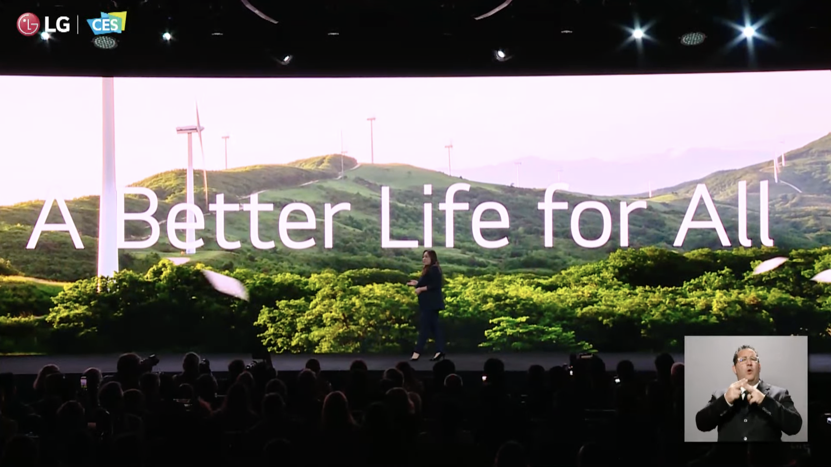 An image from LG's CES 2023 keynote