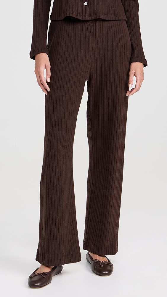 Donni. the Sweater Rib Simple Pants