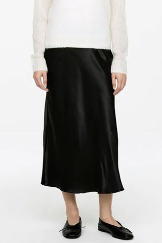 Arket Bias-Cut Satin Skirt