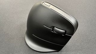 A photo of the Razer Pro Click V2 Vertical Edition wireless ergonomic mouse.