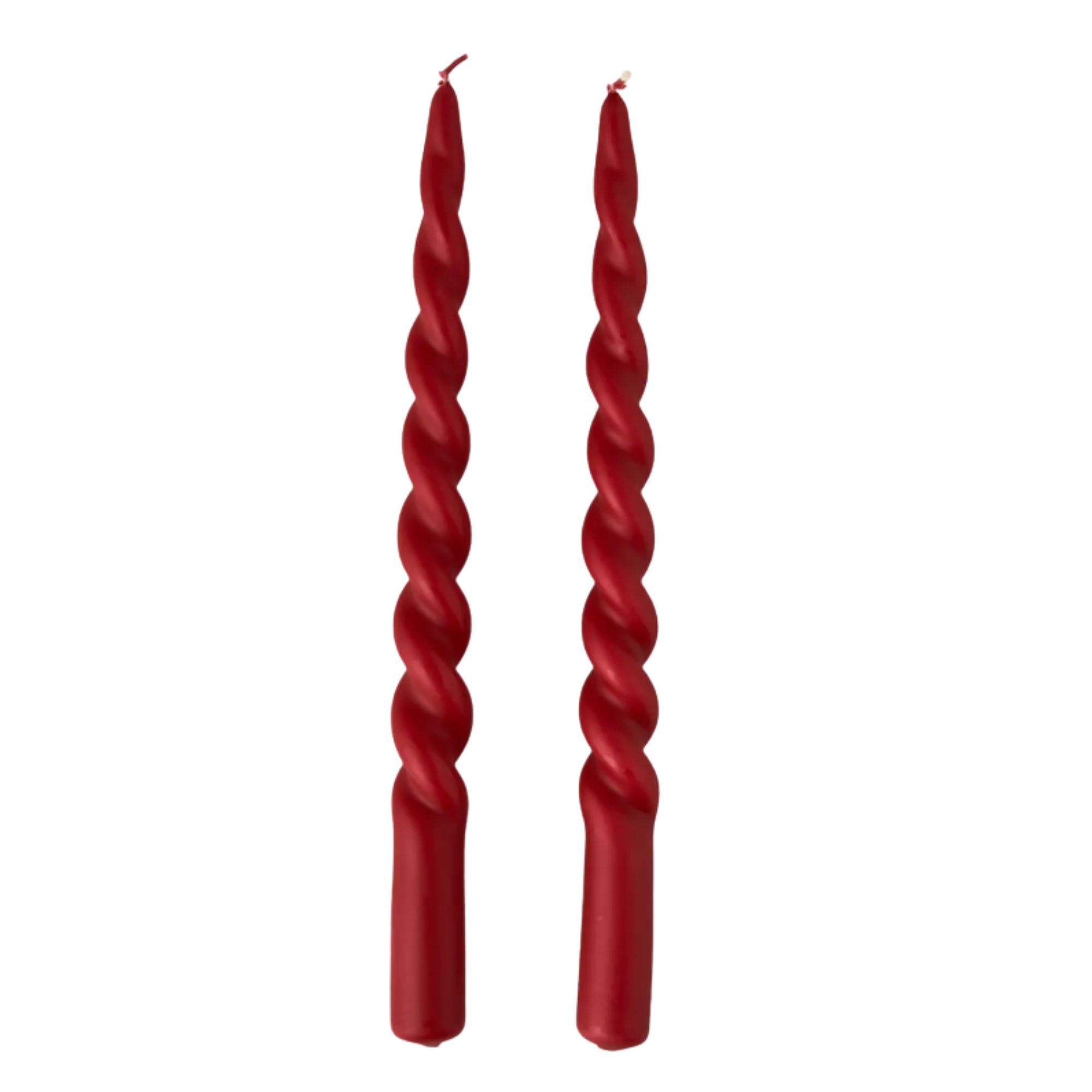 Sostrene Grene, Twisted Candles in Red, Set of 2