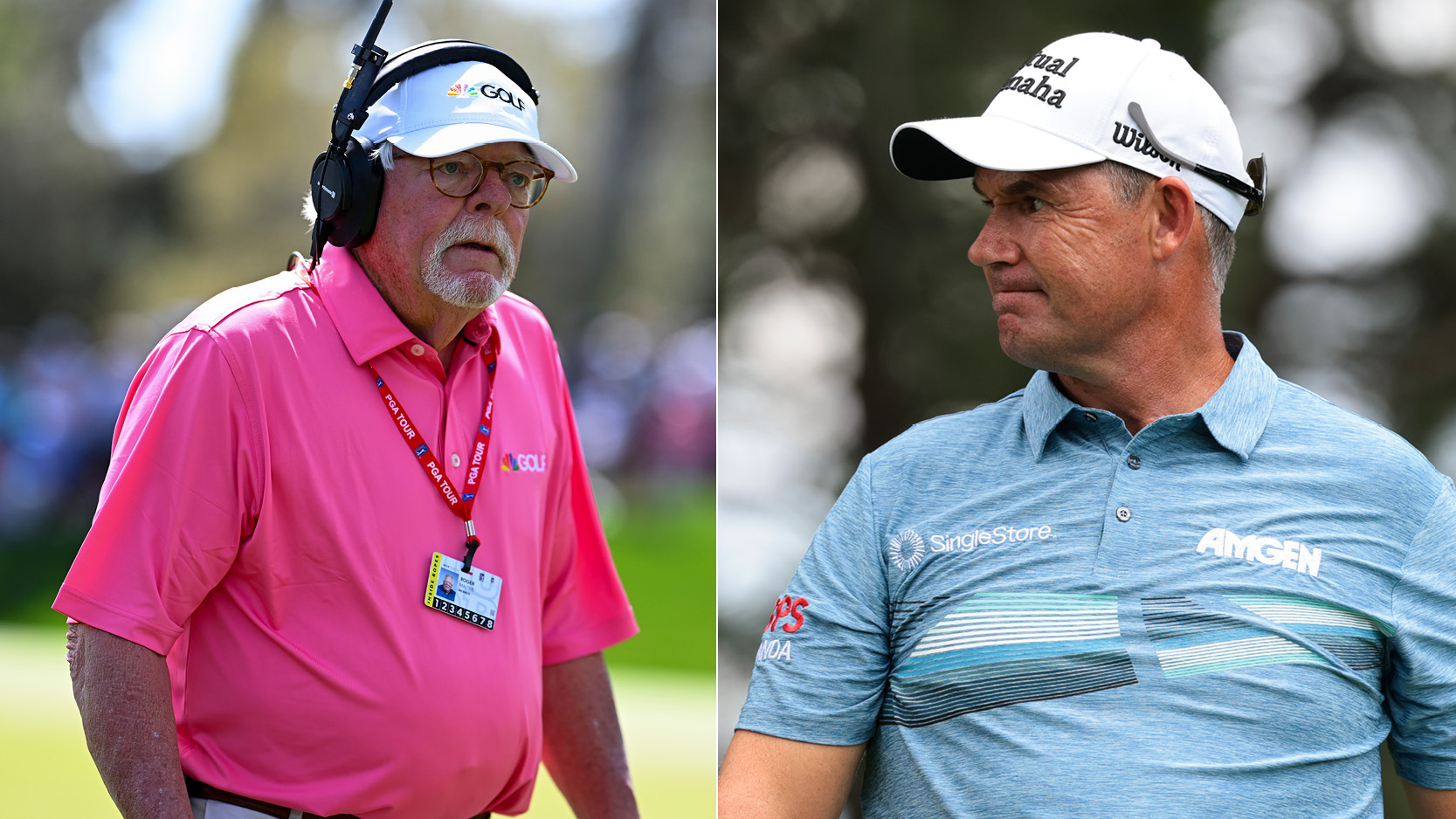 Roger Maltbie and Padraig Harrington at the US Senior Open