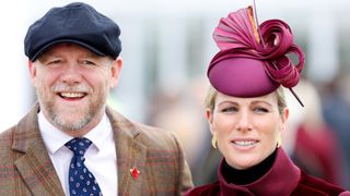 Mike Tindall and Zara Tindall attend day 1 'Champion Day' of the Cheltenham Festival