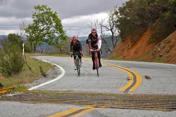 There's one cattle grate along the climb, but luckily comes on a flatter section.