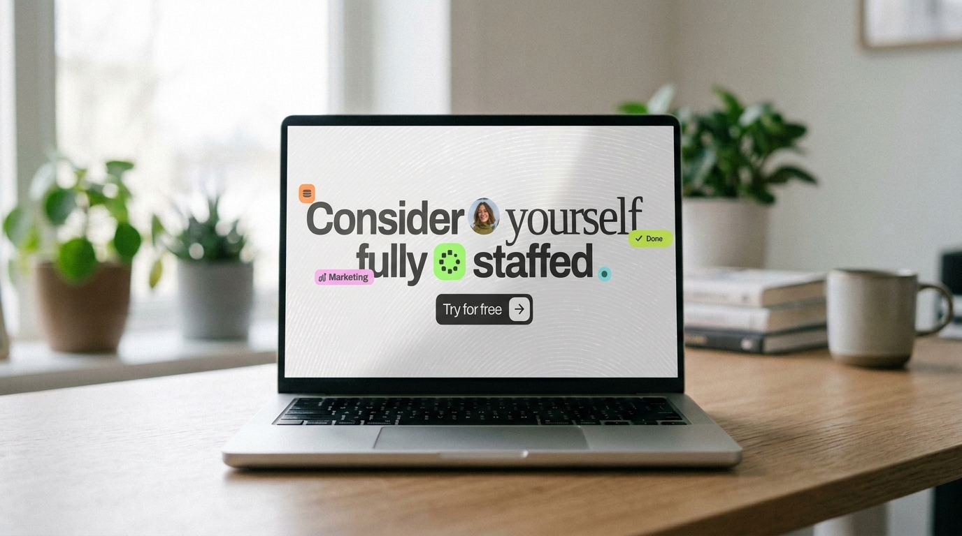 Screenshot of Symphony promotional image on a macbook