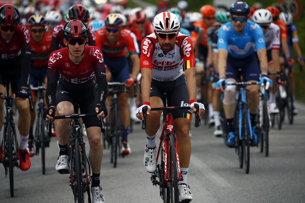 Thomas De Gendt (Lotto-Soudal) rides in the peloton