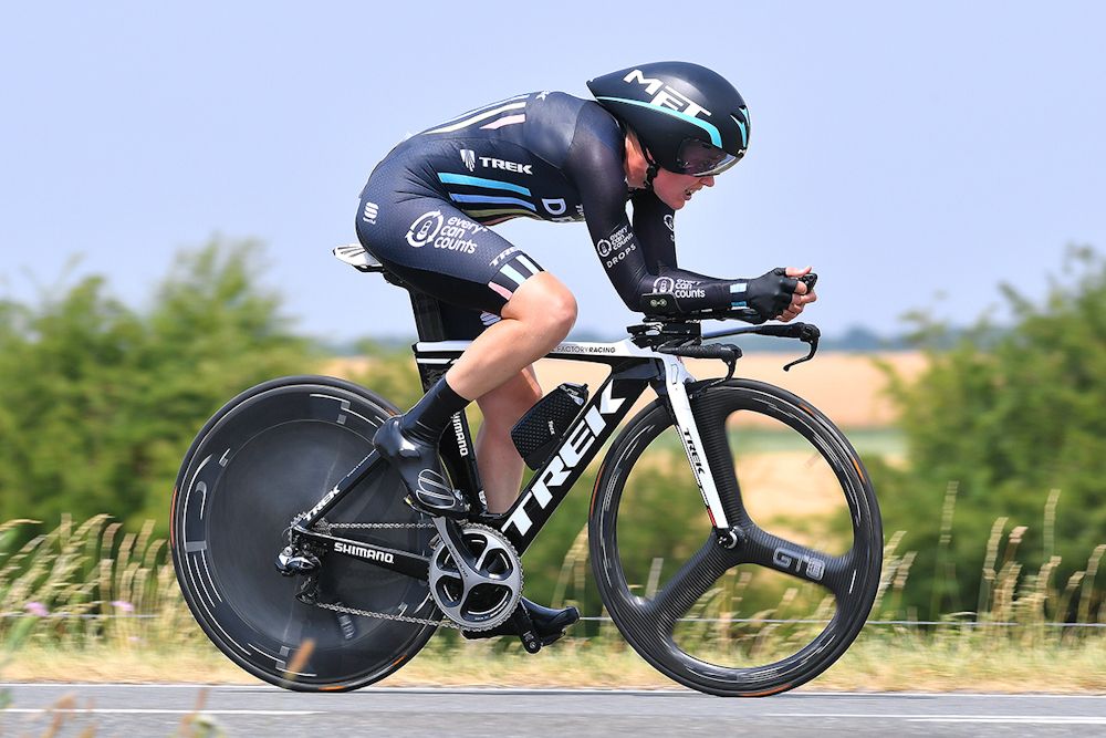 Ann-Sophie Duyck en route to winning the Belgian time trial