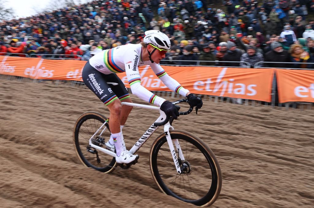 Mathieu van der Poel during the 2024 Zonhoven World Cup